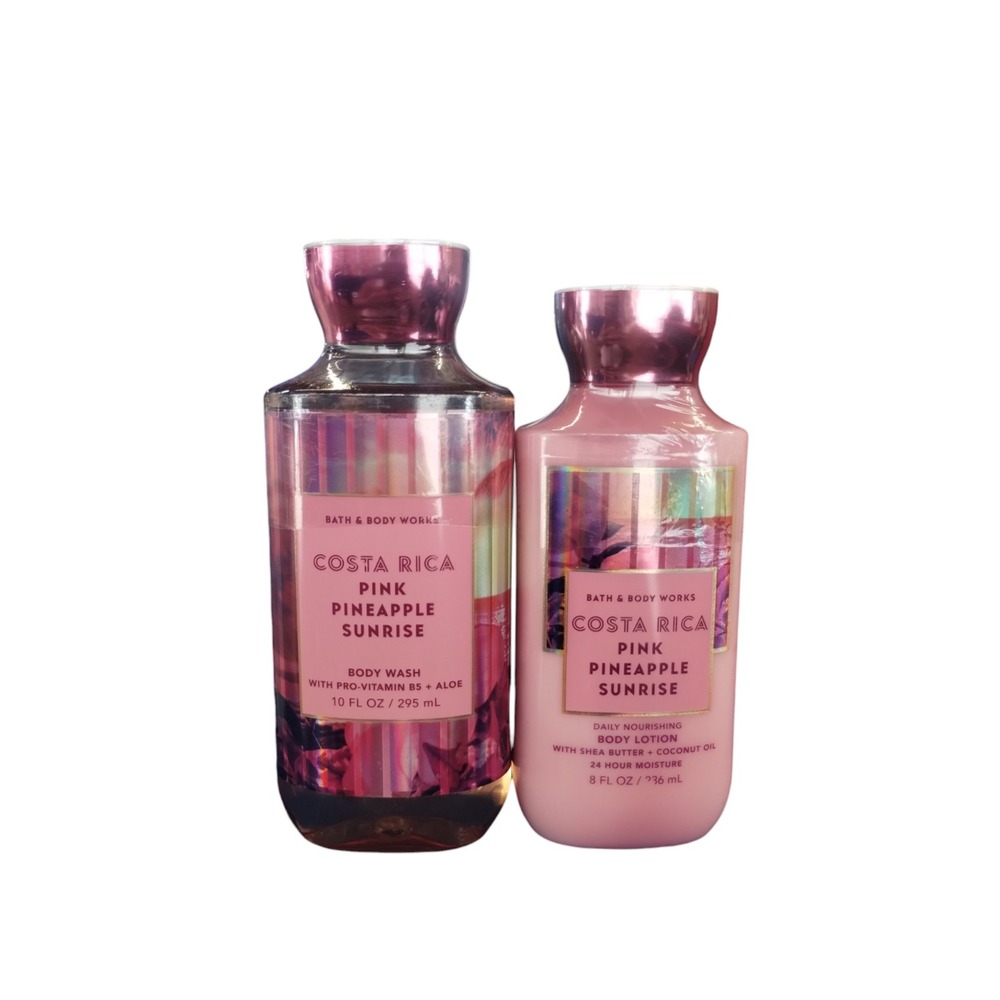 Bath and Body Works Discontinued COSTA RICA Pink Pineapple Sunrise 2Pcs Bundle‎
